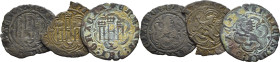Enrique III (1390-1406). Blanca. Vellón. Cuenca. Lote de 3