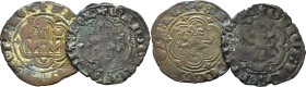 Enrique III (1390-1406). Blanca. Vellón. Toledo. Lote de 2