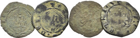 Enrique IV (1454-1474). Dinero. Vellón. A. Lote de 2