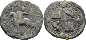 Alfonso XI. (1312-1350). Castilla. Sello Real. Ecuestre. Raro
