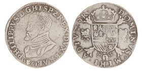 Filipsdaalder. Brabant. Antwerpen. Filips II. 1561. Zeer Fraai.
R1. Opgewreven. Vanhoudt 265 AN. Delm. 14. 33,22 g.
