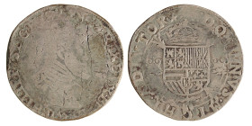 Fillipsdaalder. Brabant. Maastricht. Fillips II. 1557. Zeer Fraai -.
R1. Vanhoudt 253 MA. CNM 2.07.8. Delm. 20. 30,80 g.