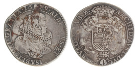 Dukaton. Brabant. Antwerpen. Albrecht en Isabella. 1619. Zeer Fraai.
Lichte montagesporen. Vanhoudt 617 AN. Delm. 248. 31,80 g.