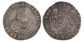 Dukaton. Brabant. Antwerpen. Filips IV. 1638. Zeer Fraai +.
R1. Vanhoudt 642 AN. Delm. 284. 32,30 g.