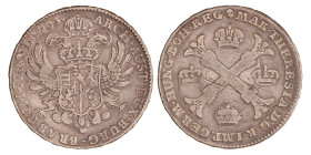 Kronenthaler. Brabant. Brussel. Maria Theresia. 1765. Zeer Fraai -.
Vanhoudt 828 BS. Delm. 388. 29,23 g.