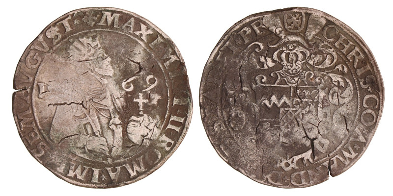 Rijksdaalder. Luik. Stavelot. Christoffel van Manderscheid. 1569. Fraai / Zeer F...