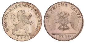 1 gulden of florijn. Verenigde Belgische Staten. 1790 - Kort omschrift. UNC.
Vanhoudt 867. 9,37 g.