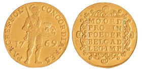 Gouden dukaat. Holland. 1769. Zeer Fraai +.
CNM 2.28.54. Delm. 775. 3,50 g.
