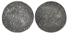 Dukaton of zilveren rijder. Overijssel. 1734. Zeer Fraai / Prachtig.
CNM 2.38.79. Delm. 1036. 32,53 g.