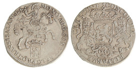 Dukaton of zilveren rijder. Overijssel. 1746. Zeer Fraai / Prachtig.
CNM 2.38.80. Delm. 1036. 32,63 g.
