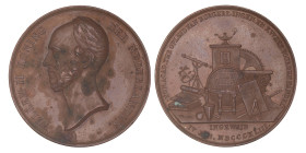 Nederland. 1843. Inwijding van de Koninklijke Academie ter opleiding van Burgerlingen en Kweek voor den Handel.
Met groene aantasting. AE. Dirks 612....