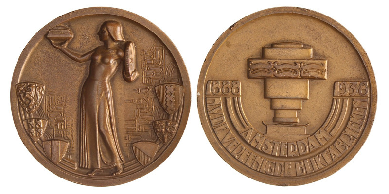 Nederland. Amsterdam. 1938. 50-jarig bestaan N.V. De Vereenigde Blikfabrieken.
...
