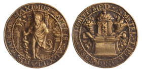 Nederland. Amsterdam. Z.j. (18e - 19e eeuw). Toegangspenning van de Hortus Medicus.
Gegoten. Naam is weggekrast. AE. Dirks I 11. 49,10 mm. 32,41 g. Z...