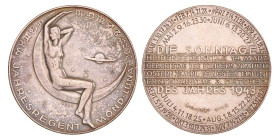 Austria. 1943. Calender medal.
Edge damage. With the dates of the 'Heldengedenktag', 'Geburtstag des Führers', 'Ostern', 'Pfingsten' and 'Erntedankta...