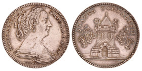 Belgium. Austrian Netherlands. Tournais. N.D. (1755). Attendance token.
Lightly cleaned. Ar. 31,18 mm. 13,06 g. VF +.