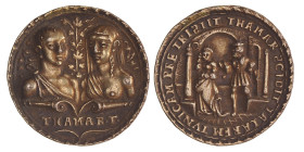 Germany. N.D. (16th or 17th century). Absalom and Thamar token.
By Nickel Milicz or his Atelier. 31,71 mm. 11,54 g. VF +.