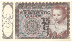 Nederland. 25 gulden . Bankbiljet. Type 1943 I. Type Prinsesje II. - Prachtig.
(Alm. 78-1b). (AV 50.1b / PL 63.b). Serienummer 10AR041822. - Prachtig...