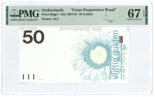 Nederland. 50 Gulden. Proefdruk. Type 1982. Type Zonnebloem. - UNC.
(PL83.P1). PMG 67EPQ. - UNC.
