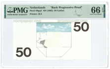 Nederland. 50 Gulden. Proefdruk. Type 1982. Type Zonnebloem. - UNC.
(PL83.P1). PMG 66EPQ. - UNC.