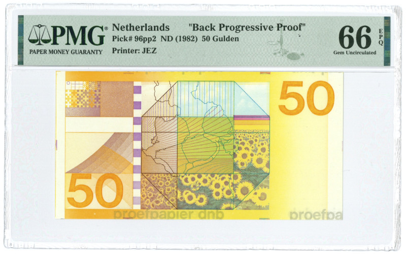 Nederland. 50 Gulden. Proefdruk. Type 1982. Type Zonnebloem. - UNC.
(PL83.P5). ...