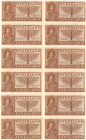 Nederland. 10 wopu-wonderpunten. Waardebonnen. Type 1949. Type Juliana. - UNC.
Vel met 12 waardebonnen. - UNC.