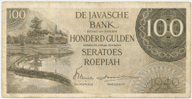 Netherlands-Indies. 100 gulden . Banknote. Type 1946. - Fine / Very fine.
(M. 154.b / Pick 94 / PL NI 29A.5.b). Serienummer SSD046414. - Fine / Very ...