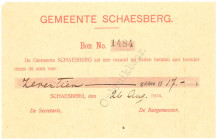Nederland. 17 gulden . Bon. Type 1914. Type Schaesberg. - Zeer Fraai / Prachtig.
Serienummer 1484. Stempel onbruikbaar. - Zeer Fraai / Prachtig.