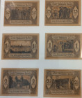 Germany. 0,50 mark - 2½ mark. Banknote. Type 1921. - UNC.
Six banknotes in a picture-frame. - UNC.