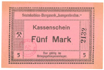 Germany . 5/10 mark. Banknote. Type ND. Type Langenbrahm. - Very fine / Extremely fine.
Serienummer 2132/833. - Very fine / Extremely fine.