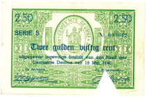 Nederland. 2½ gulden . Bankbiljet. Type 1940. Type Deurne. - Zeer Fraai.
Serienummer S000042. - Zeer Fraai.