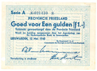Nederland. 1 gulden . Waardebon. Type 1940. Type Friesland. - Zeer Fraai / Prachtig.
Serienummer A021430. Perforatie. - Zeer Fraai / Prachtig.
