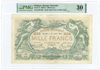 Belgium. 1000 Francs. Banknote. Type 1909-1921. - Very fine.
Serienummer 259S 893. PMG 30. - Very fine.