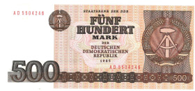 Germany. 500 mark. Banknote. Type 1985. - UNC.
Serienummer AD5504246. - UNC.