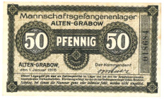 Germany . 1/50 pfenning and 5/10 mark. Banknote. Type 1916. Type Altengrabow. - Very fine – UNC.
Serienummer 015087/018684/052977/027708. - Very fine...