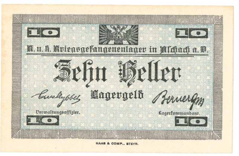Hungary. 10 and 20 heller. Banknote. Type 1916. - Good - UNC.
Good - UNC.