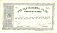 Zuid-Afrika. 10 pond. Noot. Type 1900. - Zeer Fraai +.
Serienummer 2973. - Zeer Fraai +.