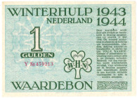 Nederland. 1 gulden . Waardebon. Type 1943-1944. - UNC.
Serienummer Y459213. - UNC.