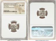 MACEDONIAN KINGDOM. Alexander III the Great (336-323 BC). AR drachm (13mm, 6h). NGC Choice XF. Posthumous issue of Lampsacus, ca. 310-301 BC. Head of ...