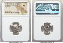 MACEDONIAN KINGDOM. Alexander III the Great (336-323 BC). AR drachm (19mm, 12h). NGC XF. Posthumous issue of uncertain mint in Greece or Macedonia, ca...