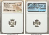 THRACE. Chersonesus. Ca. 4th century BC. AR hemidrachm (13mm). NGC Choice VF. Persic standard, ca. 480-350 BC. Forepart of lion right, head reverted /...