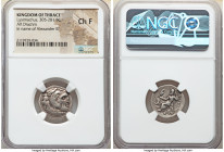 THRACIAN KINGDOM. Lysimachus (305-281 BC). AR drachm (19mm, 12h). NGC Choice Fine. Posthumous issue under Lysimachus of Thrace, Colophon, ca. 301-297 ...