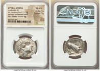 ATTICA. Athens. Ca. 440-404 BC. AR tetradrachm (25mm, 17.13 gm, 9h). NGC Choice AU 5/5 - 3/5. Mid-mass coinage issue. Head of Athena right, wearing ea...