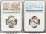 ATTICA. Athens. Ca. 440-404 BC. AR tetradrachm (27mm, 17.17 gm, 3h). NGC Choice AU 4/5 - 4/5. Mid-mass coinage issue. Head of Athena right, wearing ea...