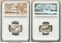 ATTICA. Athens. Ca. 440-404 BC. AR tetradrachm (23mm, 17.19 gm, 1h). NGC AU 4/5 - 4/5. Mid-mass coinage issue. Head of Athena right, wearing earring, ...