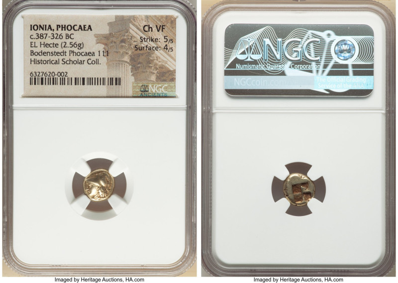 IONIA. Phocaea. Ca. 387-326 BC. EL sixth-stater or hecte (10mm, 2.56 gm). NGC Ch...