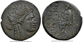 IONIA. Smyrna. Ca. 2nd-1st centuries BC. AE (20mm, 12h). NGC XF. Ermocles and Pytheus, magistrates. Laureate head of Apollo right / ΣMYPNAΙΩN / EPMOKΛ...