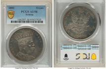 Italian Colony. Umberto I 5 Lire 1891 AU58 PCGS, KM4. 

HID09801242017

© 2022 Heritage Auctions | All Rights Reserved