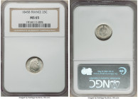 Louis Philippe I 25 Centimes 1845-B MS65 NGC, Rouen mint, KM755.2. Flashy rotating luster with untoned surfaces. 

HID09801242017

© 2022 Heritage...