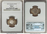 Republic Franc 1872-A MS64 NGC, Paris mint, KM822.1. Small A variety. Russet and olive gray tone. 

HID09801242017

© 2022 Heritage Auctions | All...