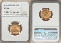 Republic gold 20 Francs 1876-A MS63 NGC, Paris mint, KM825. AGW 0.1867 oz. 

HID09801242017

© 2022 Heritage Auctions | All Rights Reserved
